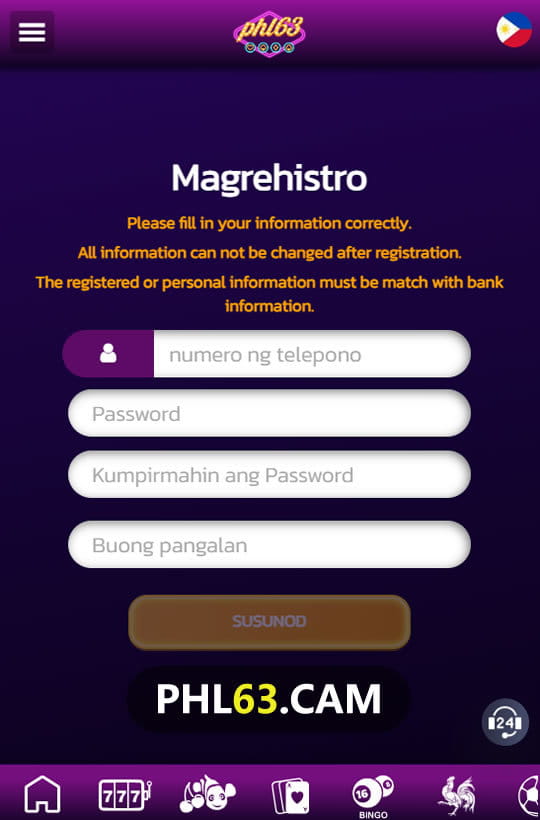 How to register Phl63 account